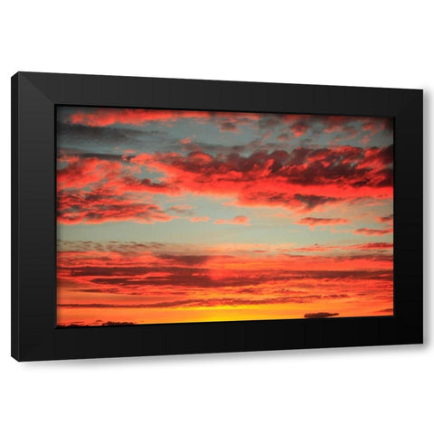 Colorful Sunset I Black Modern Wood Framed Art Print by Clayton-Thompson, Philip