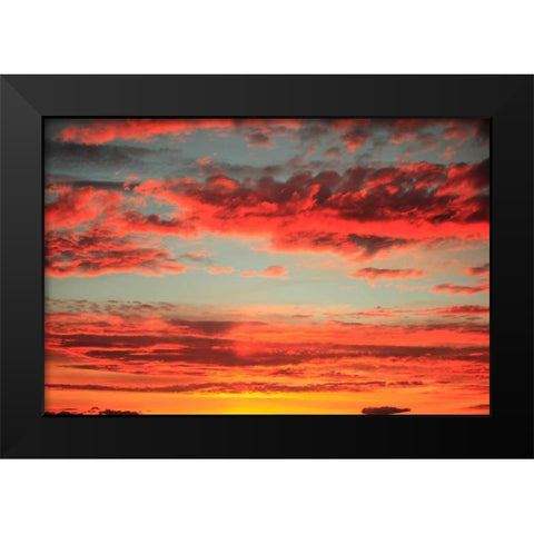 Colorful Sunset I Black Modern Wood Framed Art Print by Clayton-Thompson, Philip