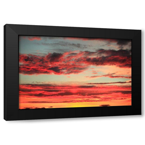 Colorful Sunset II Black Modern Wood Framed Art Print with Double Matting by Clayton-Thompson, Philip