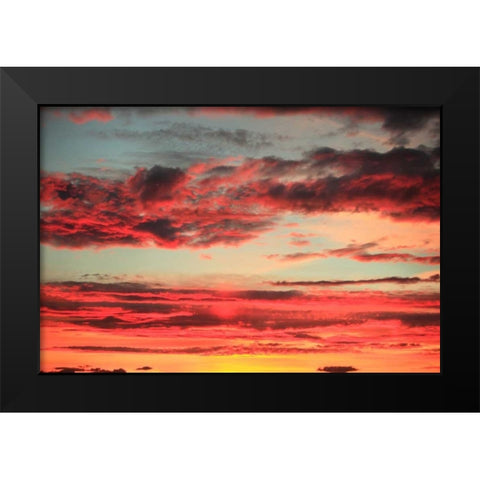 Colorful Sunset II Black Modern Wood Framed Art Print by Clayton-Thompson, Philip