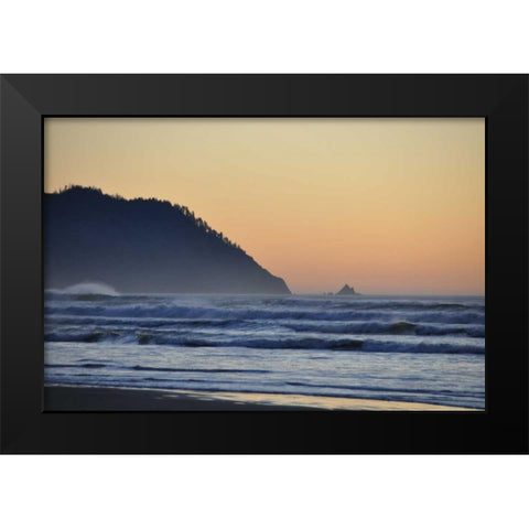 Ocean Sunset II Black Modern Wood Framed Art Print by Thomas, Logan