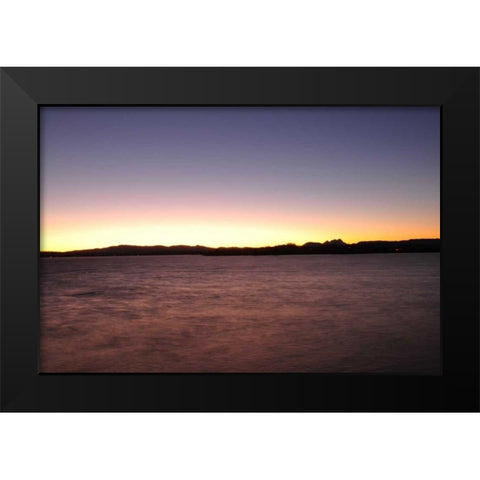 Water Sunset I Black Modern Wood Framed Art Print by Thomas, Logan