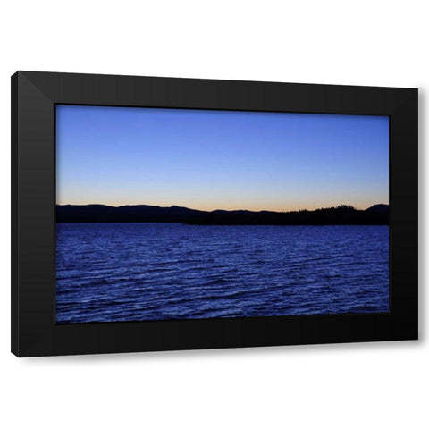 Water Sky Blue Black Modern Wood Framed Art Print by Thomas, Logan