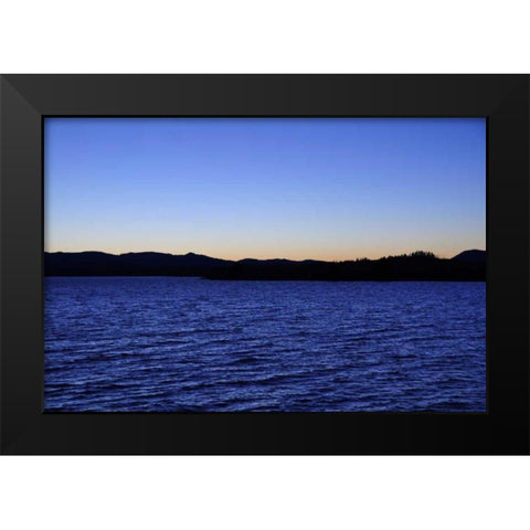 Water Sky Blue Black Modern Wood Framed Art Print by Thomas, Logan