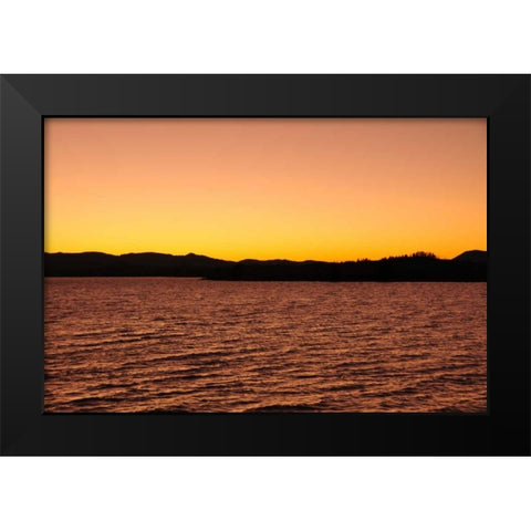 Water Sky Orange Black Modern Wood Framed Art Print by Thomas, Logan