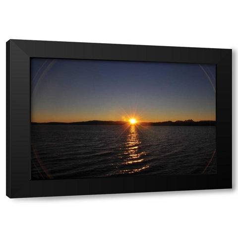 Water Sundown II Black Modern Wood Framed Art Print with Double Matting by Thomas, Logan