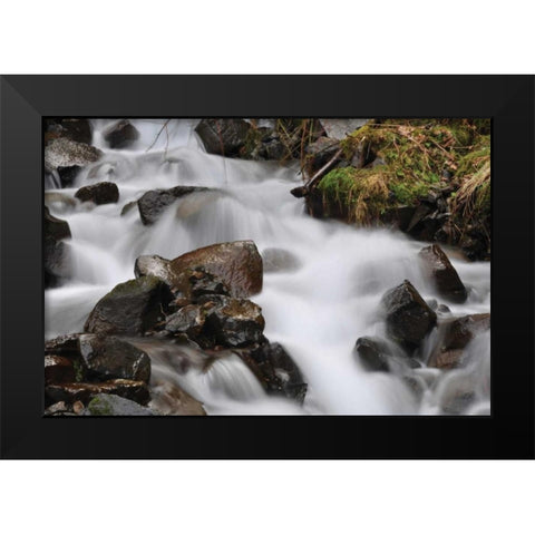 Stream Falls II Black Modern Wood Framed Art Print by Thomas, Logan