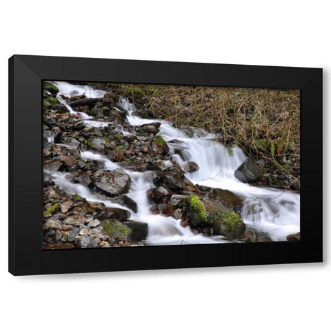 Stream Falls V Black Modern Wood Framed Art Print by Thomas, Logan