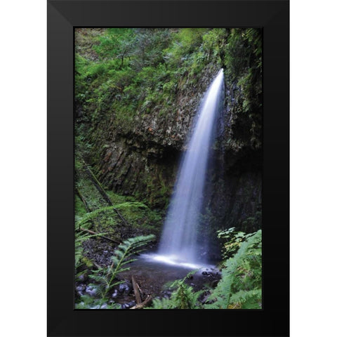 Serene Waterfall Black Modern Wood Framed Art Print by Thomas, Logan