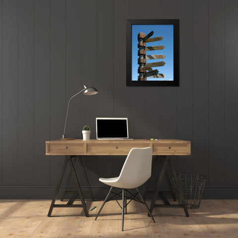 Sign Post Black Modern Wood Framed Art Print by Underdahl, Dana
