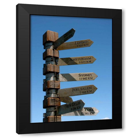Sign Post Black Modern Wood Framed Art Print by Underdahl, Dana