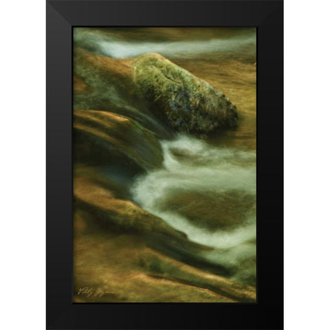 Soothing Waters X Black Modern Wood Framed Art Print by Geyman, Vitaly