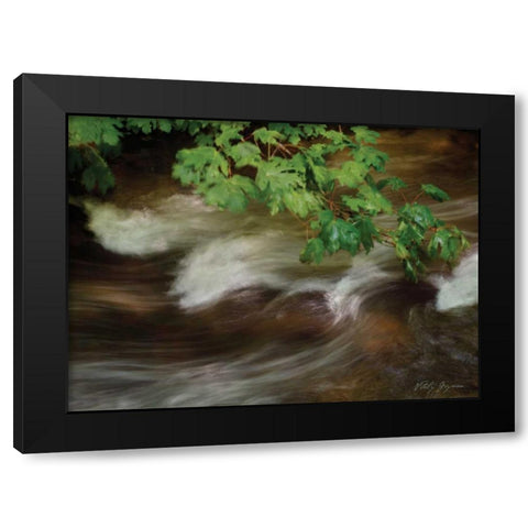 Soothing Waters XV Black Modern Wood Framed Art Print with Double Matting by Geyman, Vitaly