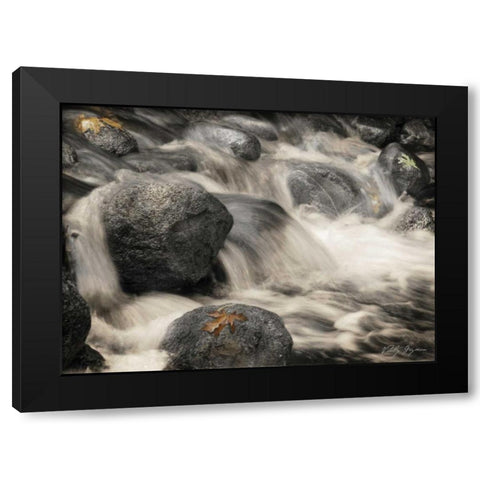 Silver Falls I Black Modern Wood Framed Art Print with Double Matting by Geyman, Vitaly