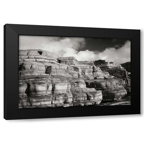 Pt. Lobos Rocks I Black Modern Wood Framed Art Print with Double Matting by Geyman, Vitaly