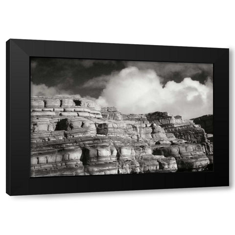 Pt. Lobos Rocks II Black Modern Wood Framed Art Print with Double Matting by Geyman, Vitaly