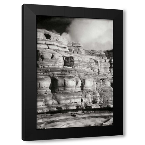Pt. Lobos Rocks III Black Modern Wood Framed Art Print with Double Matting by Geyman, Vitaly