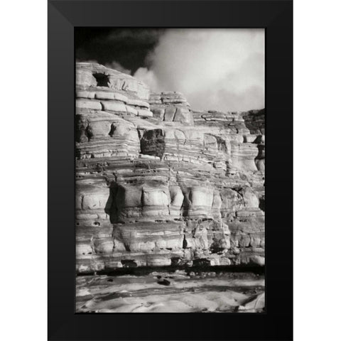 Pt. Lobos Rocks III Black Modern Wood Framed Art Print by Geyman, Vitaly
