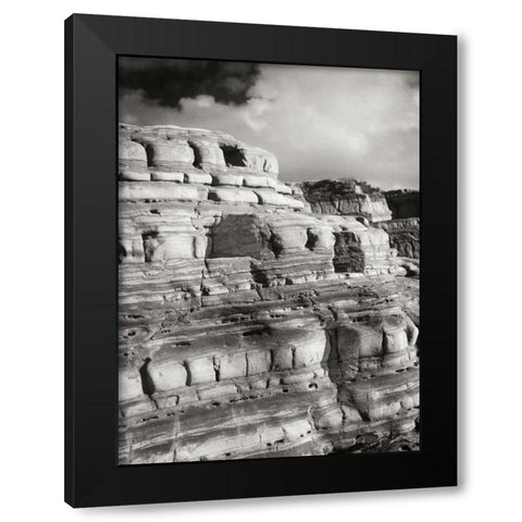 Pt. Lobos Rocks IV Black Modern Wood Framed Art Print with Double Matting by Geyman, Vitaly