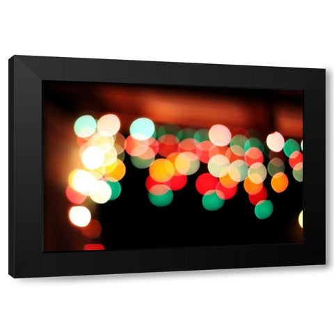 Bokeh II Black Modern Wood Framed Art Print by White, Leesa
