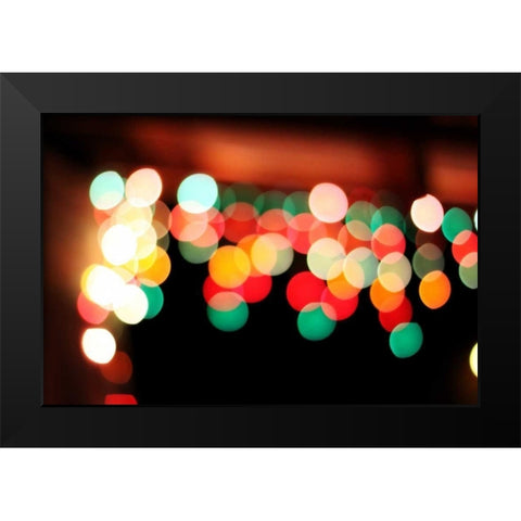 Bokeh II Black Modern Wood Framed Art Print by White, Leesa