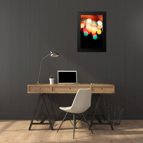Bokeh III Black Modern Wood Framed Art Print by White, Leesa
