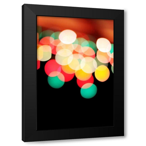 Bokeh III Black Modern Wood Framed Art Print with Double Matting by White, Leesa