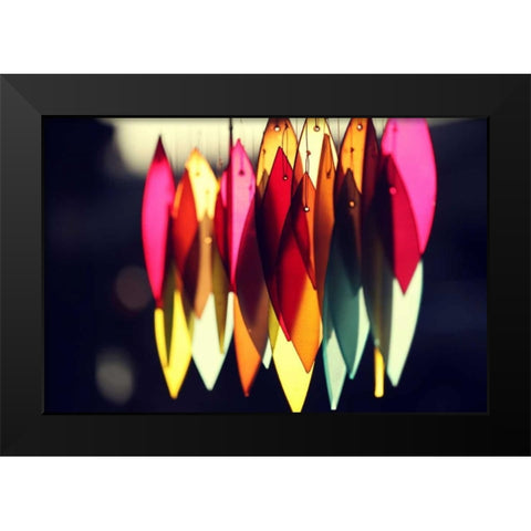 Chimes III Black Modern Wood Framed Art Print by White, Leesa