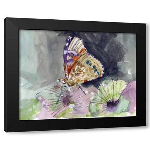 Watercolor Butterfly III Black Modern Wood Framed Art Print by Roberto, LuAnn