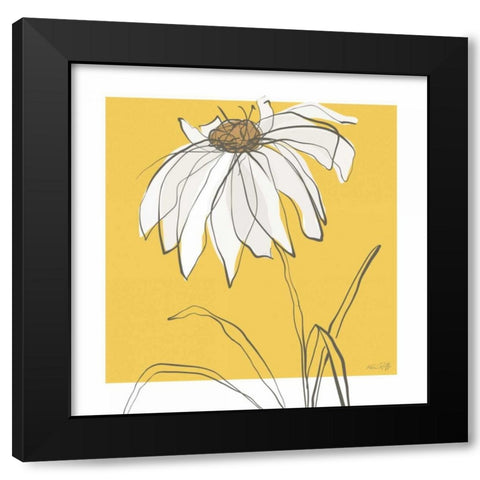 Yellow and Gray III Black Modern Wood Framed Art Print with Double Matting by Ruff, Kris