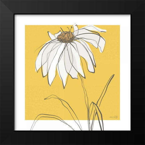 Yellow and Gray III Black Modern Wood Framed Art Print by Ruff, Kris