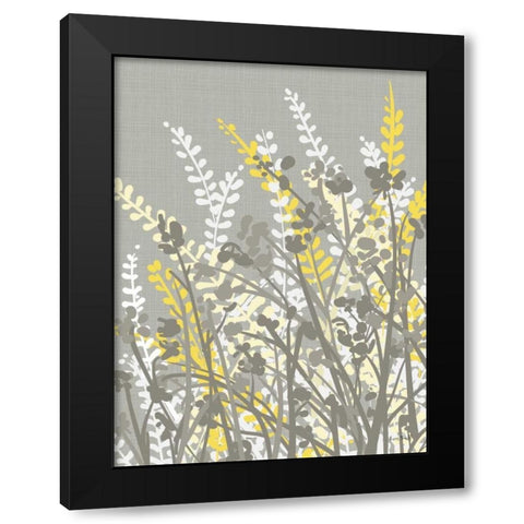 Yellow Meadow I Black Modern Wood Framed Art Print with Double Matting by Ruff, Kris