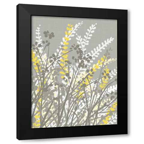 Yellow Meadow II Black Modern Wood Framed Art Print with Double Matting by Ruff, Kris