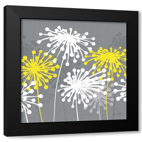 Dandelion I Black Modern Wood Framed Art Print with Double Matting by Ruff, Kris