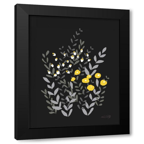 Bella Garden II Black Modern Wood Framed Art Print with Double Matting by Ruff, Kris