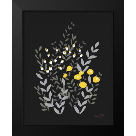 Bella Garden II Black Modern Wood Framed Art Print by Ruff, Kris