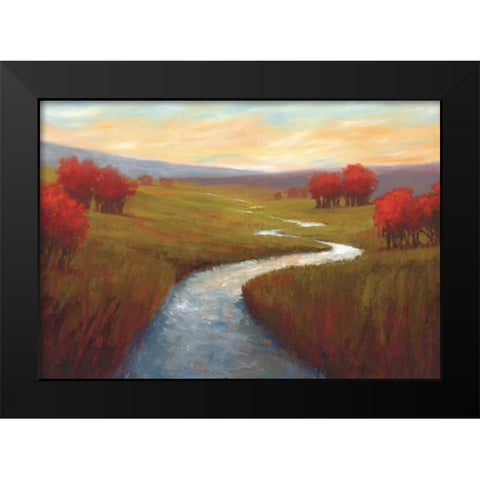 Fall Creek Meadow Black Modern Wood Framed Art Print by Reeves, Molly
