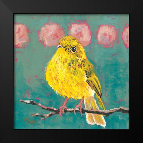 Citrine Fly Catcher Black Modern Wood Framed Art Print by Reeves, Molly
