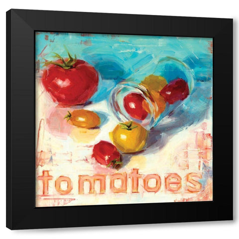 Tomatoes Black Modern Wood Framed Art Print by Salness, Annie