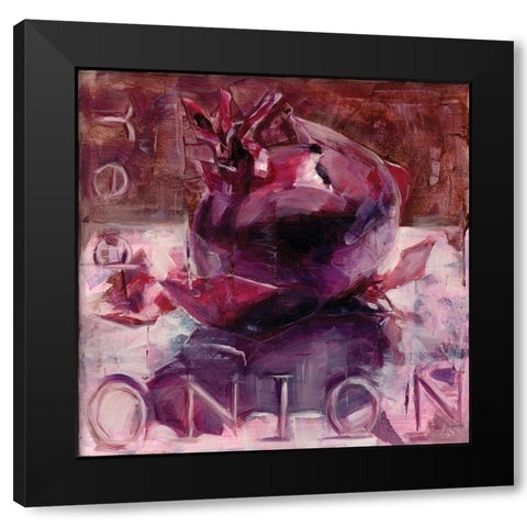 Red Onion Black Modern Wood Framed Art Print with Double Matting by Salness, Annie