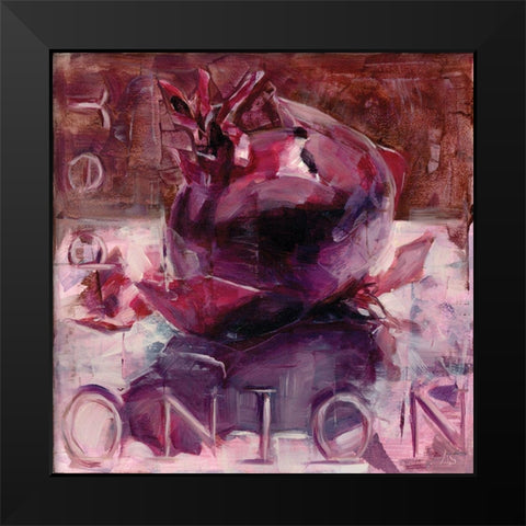 Red Onion Black Modern Wood Framed Art Print by Salness, Annie