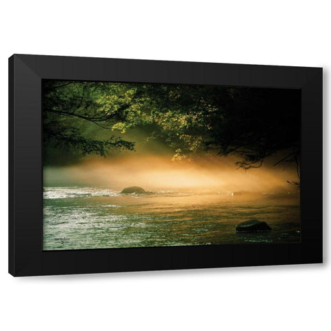 Evening Glow I Black Modern Wood Framed Art Print with Double Matting by Studio 2