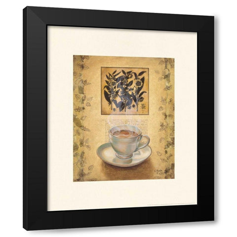 Tea Defined Black Modern Wood Framed Art Print with Double Matting by Sjodin, Valerie