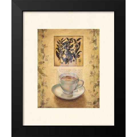 Tea Defined Black Modern Wood Framed Art Print by Sjodin, Valerie