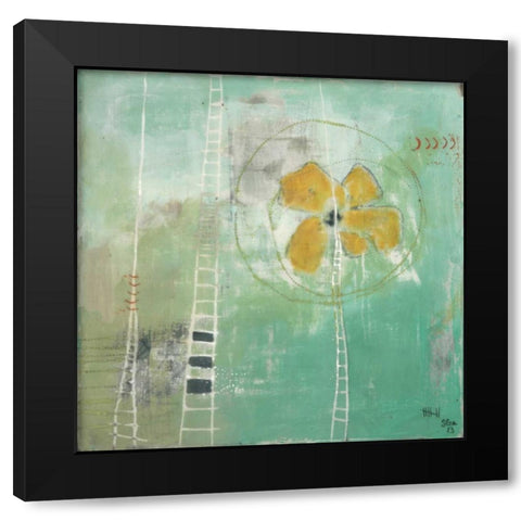 Spring Has Sprung II Black Modern Wood Framed Art Print with Double Matting by Lee, Stephanie