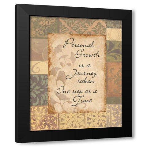 Personal Growth Black Modern Wood Framed Art Print with Double Matting by Smith, Pamela