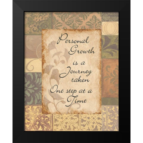 Personal Growth Black Modern Wood Framed Art Print by Smith, Pamela