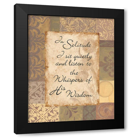 Solitude Black Modern Wood Framed Art Print by Smith, Pamela
