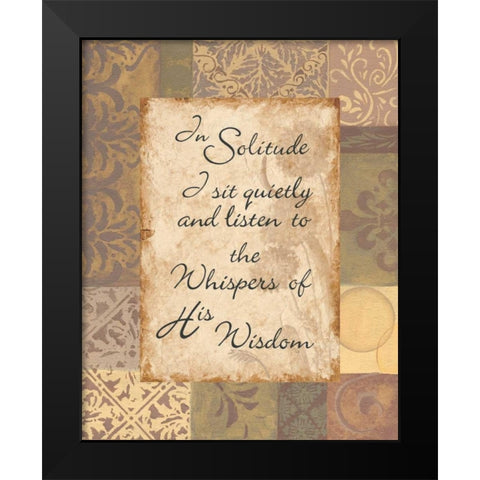 Solitude Black Modern Wood Framed Art Print by Smith, Pamela