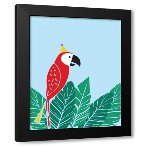 Tropical Bird I Black Modern Wood Framed Art Print with Double Matting by Serna, Isabel